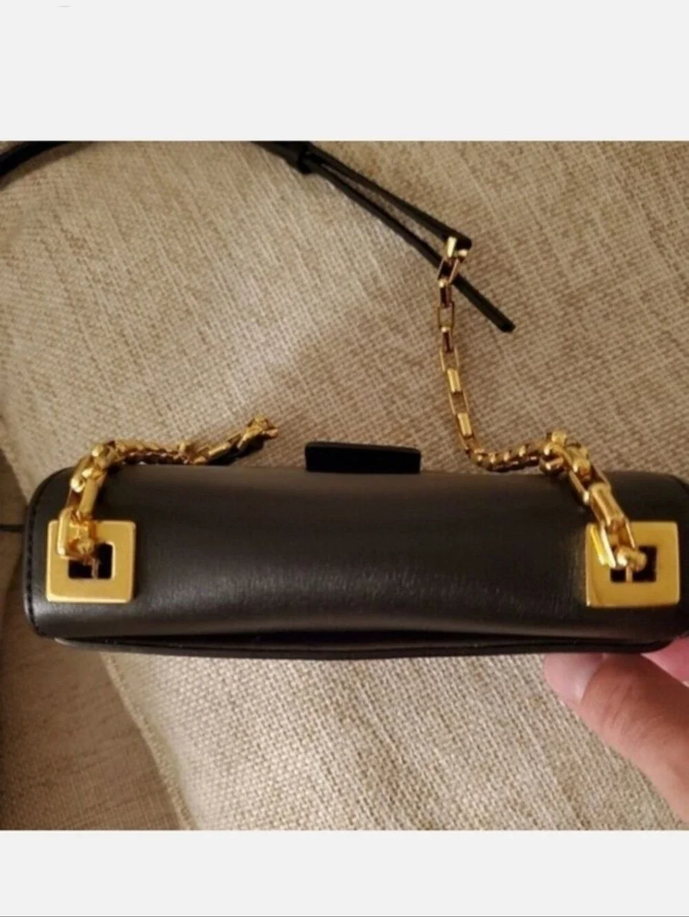 Michael Kors Collection Black Leather Chain Shoulder Bag NWOT